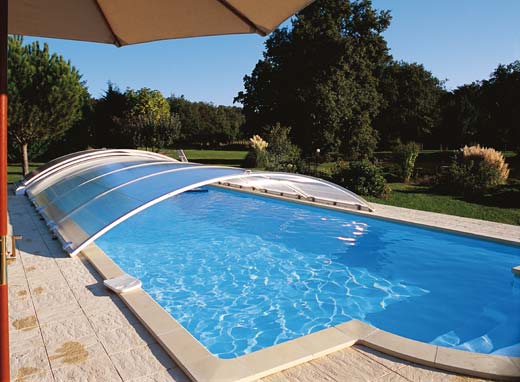 abri piscine bas motorise