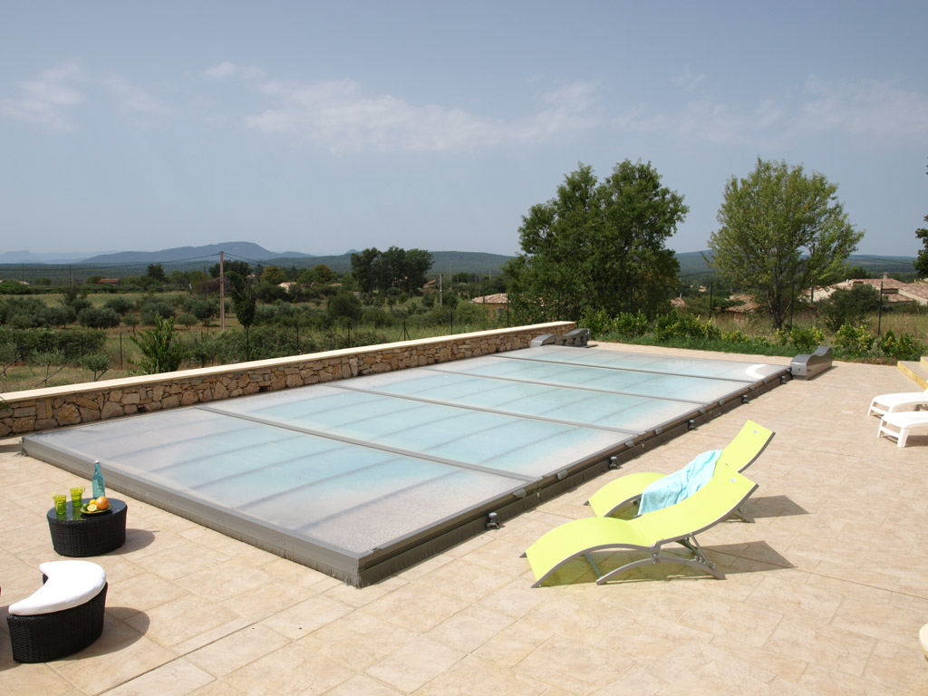 abri piscine bas motorise