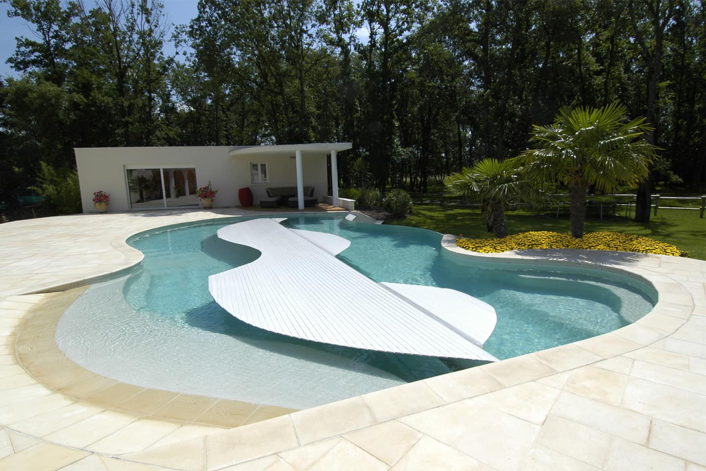 abri piscine forme libre