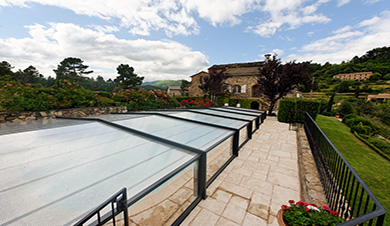abri piscine gard
