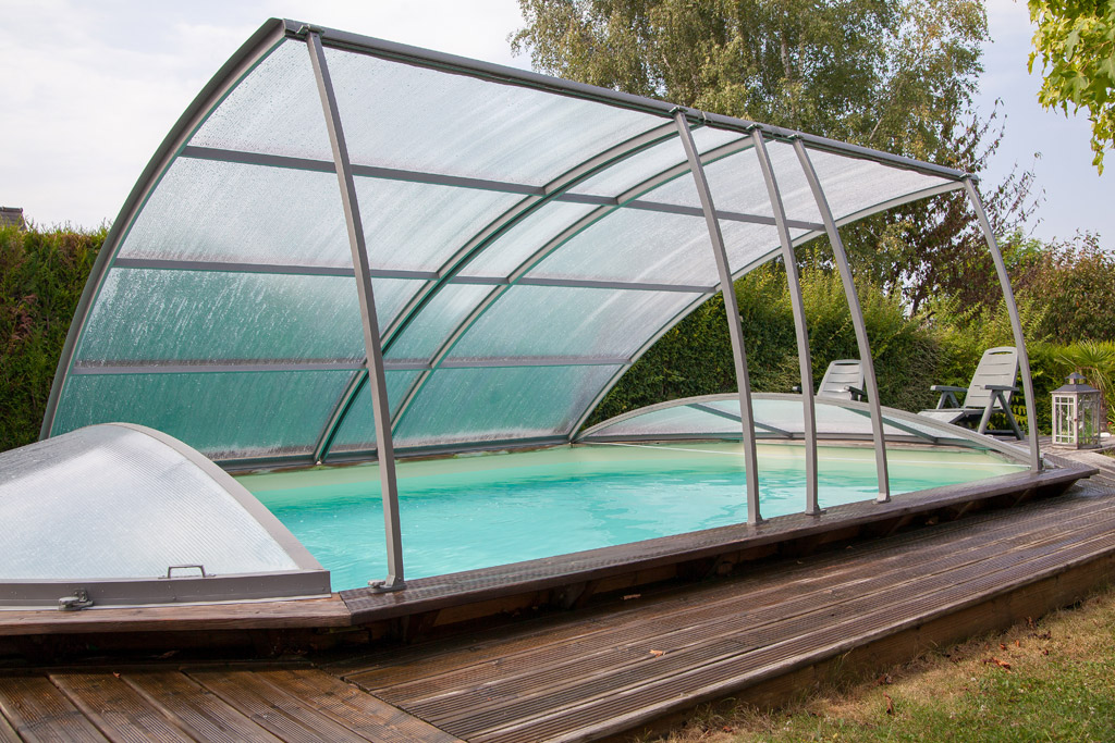 abri piscine octogonale bois