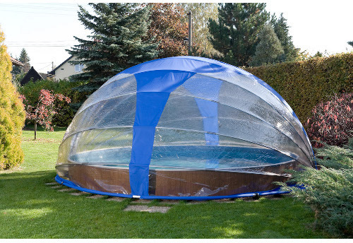 abri piscine octogonale bois