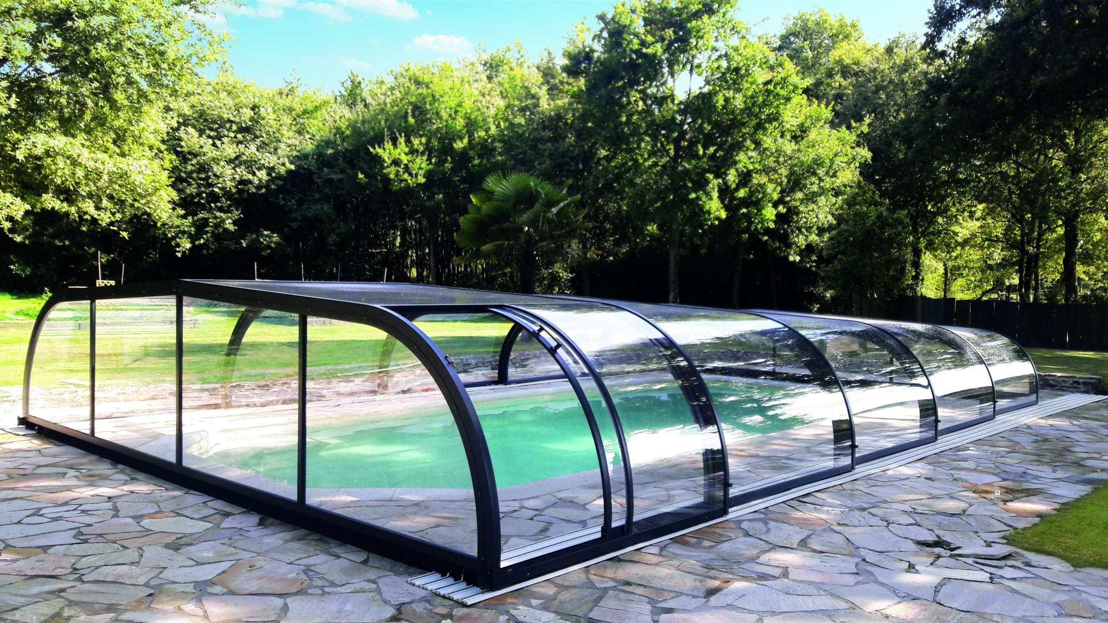 abri piscine semi haut