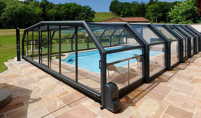 abri piscine semi haut