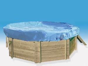 bache piscine bois hexagonale