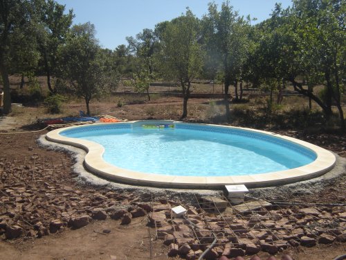 bache piscine forme haricot