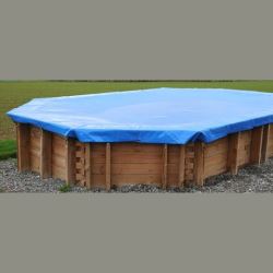 bache piscine hors sol octogonale allongee