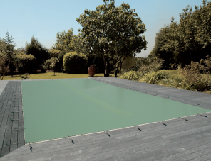 bache piscine vert amande