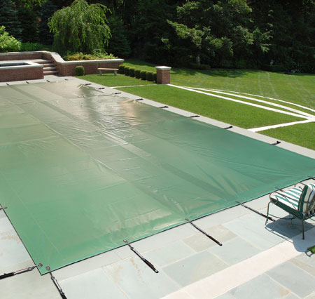 bache piscine vert amande