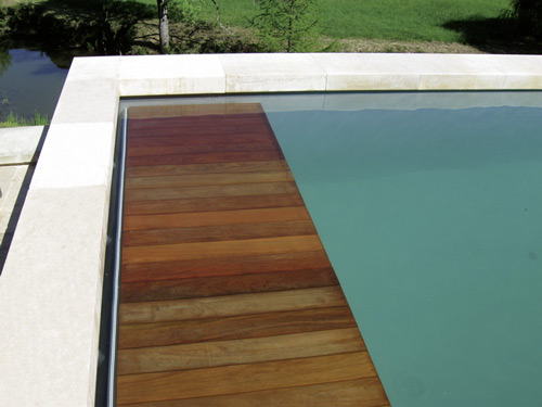 volet piscine caillebotis immerge