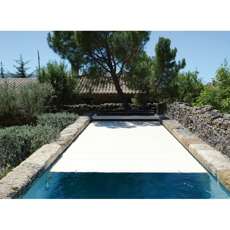 volet piscine gris
