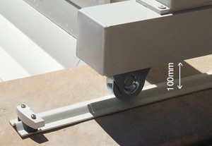 volet piscine rail