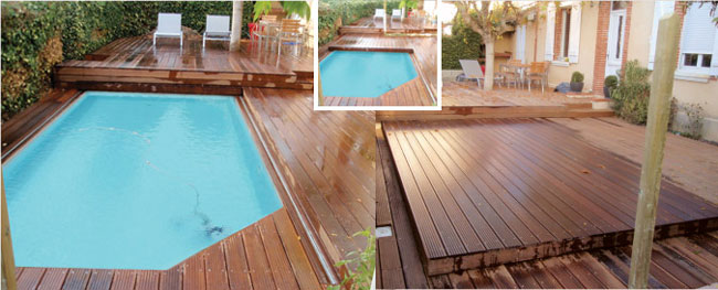 volet piscine sous terrasse