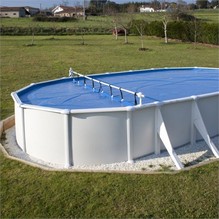 Bâche De Protection Ovale Pour Piscine Hors Sol - 366 X 549 Cm, étanche Et Anti-débris